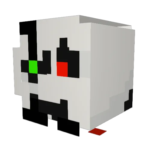 Glacker Minecraft avatar head, 3D render