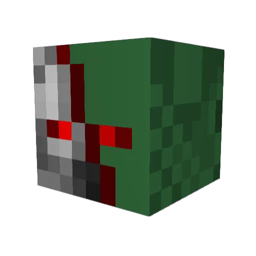 Glactor Minecraft avatar head, 3D render