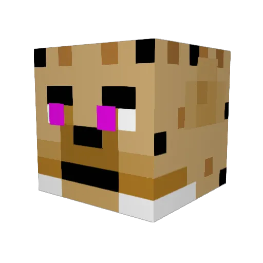 GladKanin Minecraft avatar head, 3D render