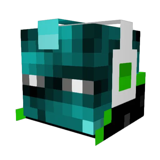 GladThrower Minecraft avatar head, 3D render