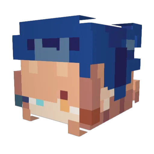 Gladaze Minecraft avatar head, 3D render