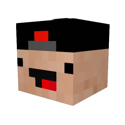 Gladfield Minecraft avatar head, 3D render
