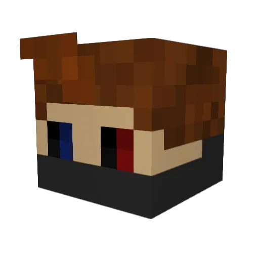Gladio_ Minecraft avatar head, 3D render