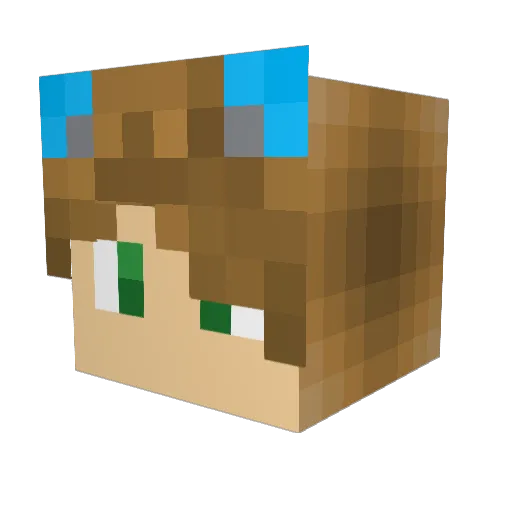 Gladithon Minecraft avatar head, 3D render