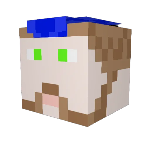 Gladius159 Minecraft avatar head, 3D render