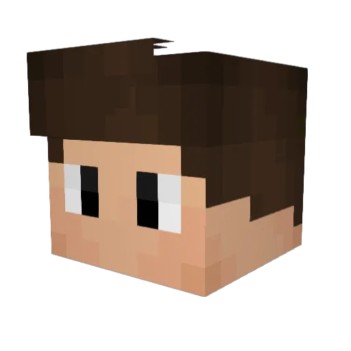 Glados123 Minecraft avatar head, 3D render