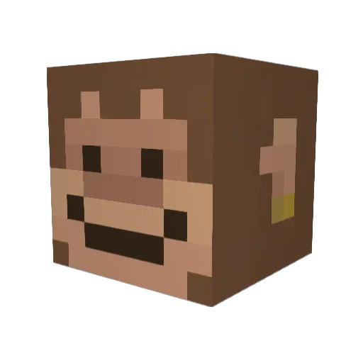 Gladus Minecraft avatar head, 3D render