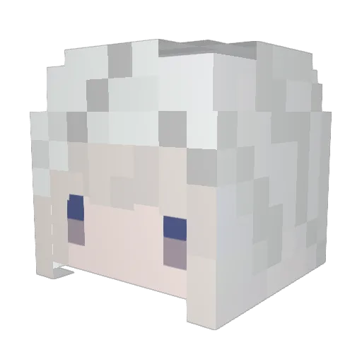 Gladys_L Minecraft avatar head, 3D render