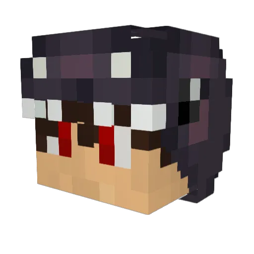 Glaedron_ Minecraft avatar head, 3D render