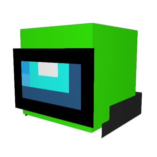 Glagbag Minecraft avatar head, 3D render