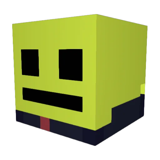 Glagunee Minecraft avatar head, 3D render