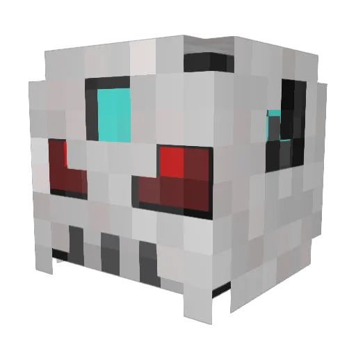Glalie Minecraft avatar head, 3D render