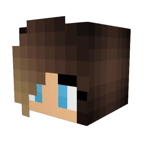 GlamGirl14 Minecraft avatar head, 3D render