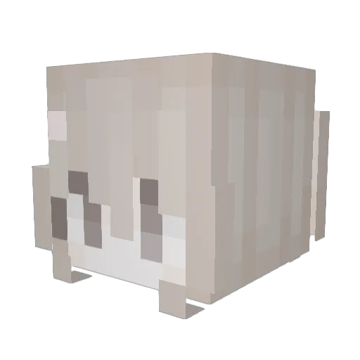 Glammering Minecraft avatar head, 3D render