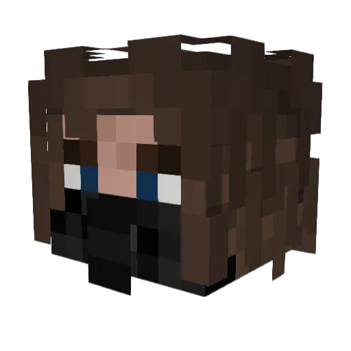 Glammers Minecraft avatar head, 3D render