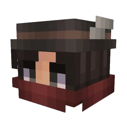 Glamorium Minecraft avatar head, 3D render