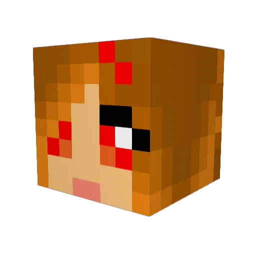 Glamour482 Minecraft avatar head, 3D render