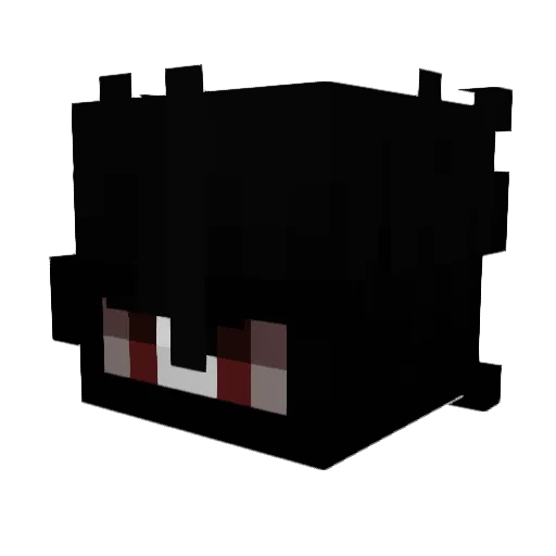 GlamourMuse Minecraft avatar head, 3D render