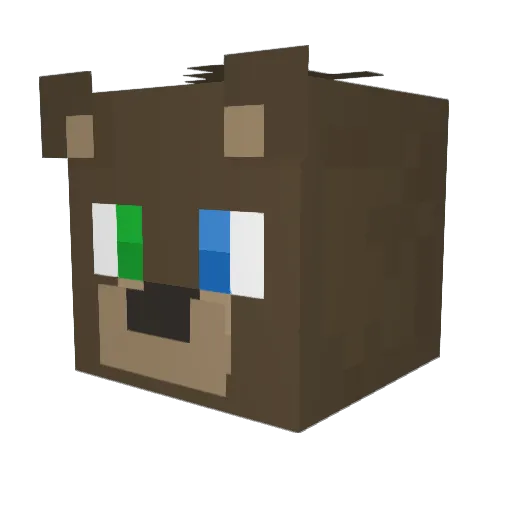 GlamrockAshy Minecraft avatar head, 3D render