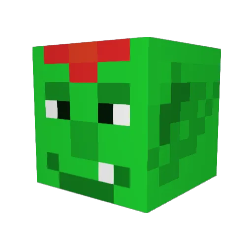 Glanak Minecraft avatar head, 3D render