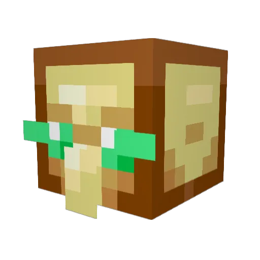 Glancingclaw Minecraft avatar head, 3D render