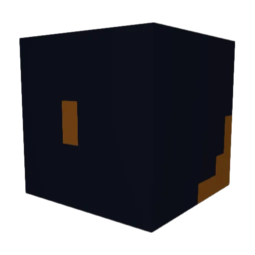 Glangan Minecraft avatar head, 3D render