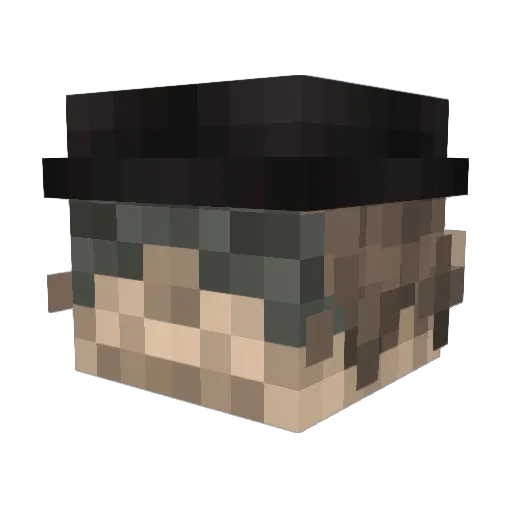 Glanguis Minecraft avatar head, 3D render