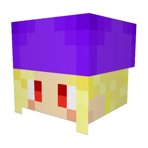 GlanzaV Minecraft avatar head, 3D render