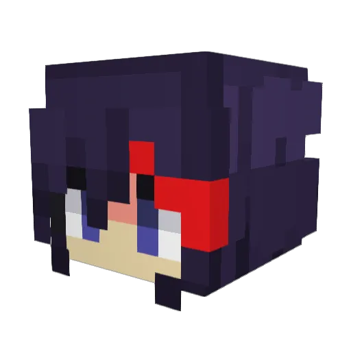 Glare_Moon Minecraft avatar head, 3D render