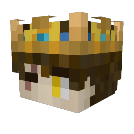 Glareous Minecraft avatar head, 3D render