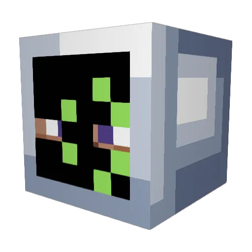 Glargoe Minecraft avatar head, 3D render