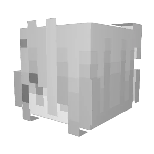 Glaria Minecraft avatar head, 3D render