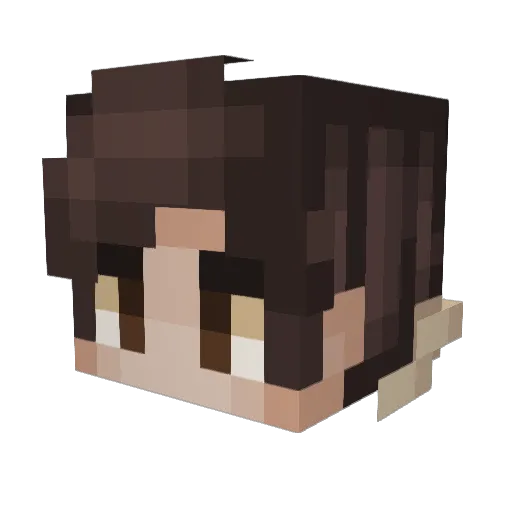 GlarpSpinner Minecraft avatar head, 3D render