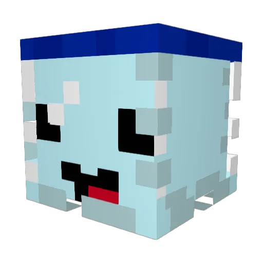 Glas_Sprite Minecraft avatar head, 3D render