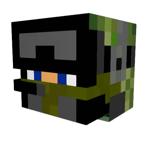 Glasco7 Minecraft avatar head, 3D render