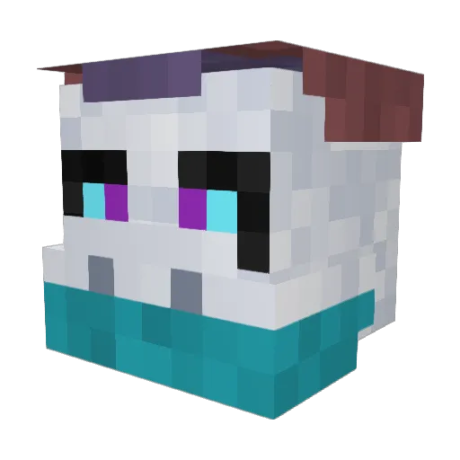 Glasdolo Minecraft avatar head, 3D render