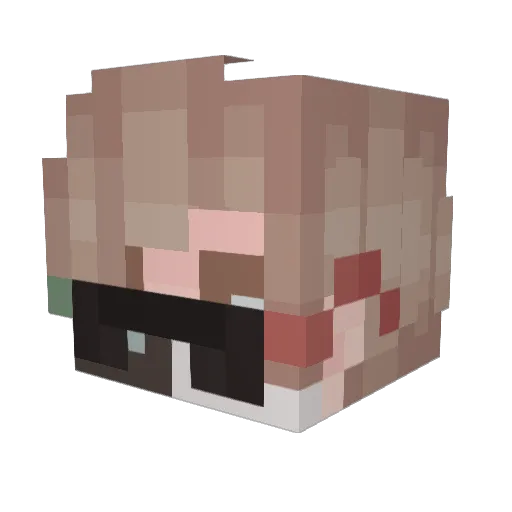 Glaser1111 Minecraft avatar head, 3D render