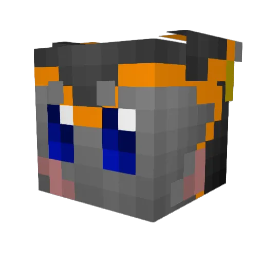 Glash1re Minecraft avatar head, 3D render