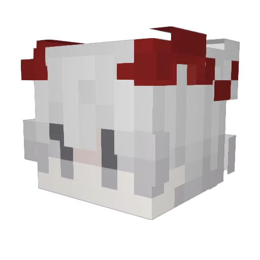 Glasmir Minecraft avatar head, 3D render