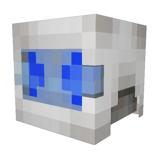 Glasplon Minecraft avatar head, 3D render