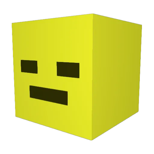 GlassDead Minecraft avatar head, 3D render