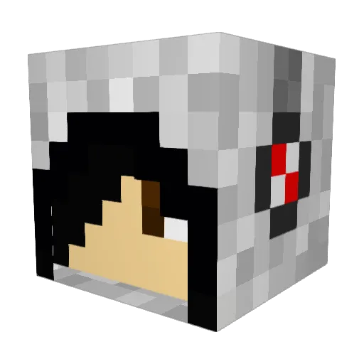 Glass_Slime Minecraft avatar head, 3D render