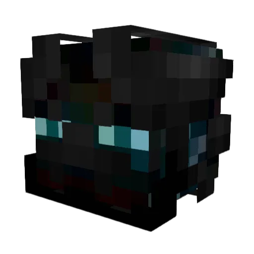 Glasser Minecraft avatar head, 3D render