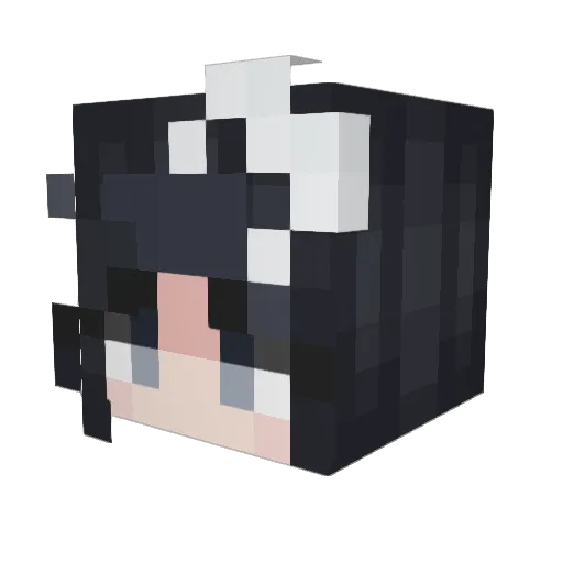 GlassesJournal Minecraft avatar head, 3D render