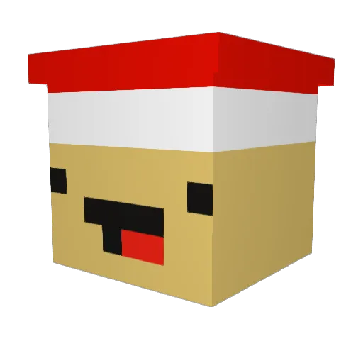 GlassesVI Minecraft avatar head, 3D render