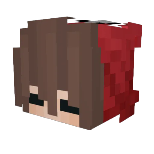 Glassicall Minecraft avatar head, 3D render
