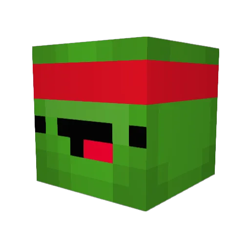 Glassplitter Minecraft avatar head, 3D render
