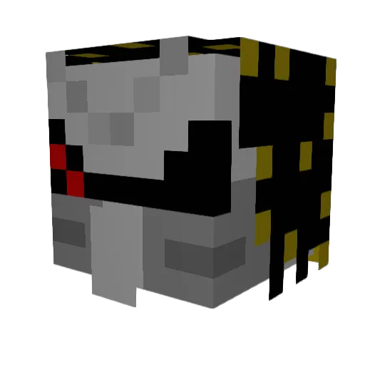 Glasswarrior Minecraft avatar head, 3D render