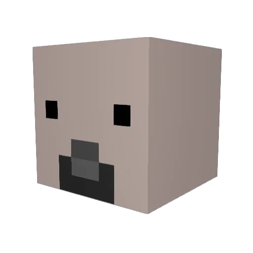 Glat428 Minecraft avatar head, 3D render