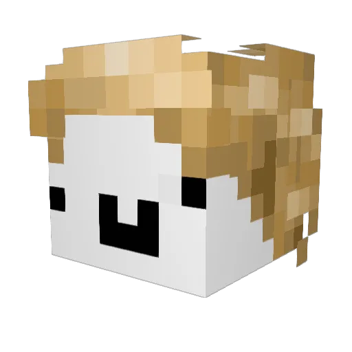 Glatia Minecraft avatar head, 3D render